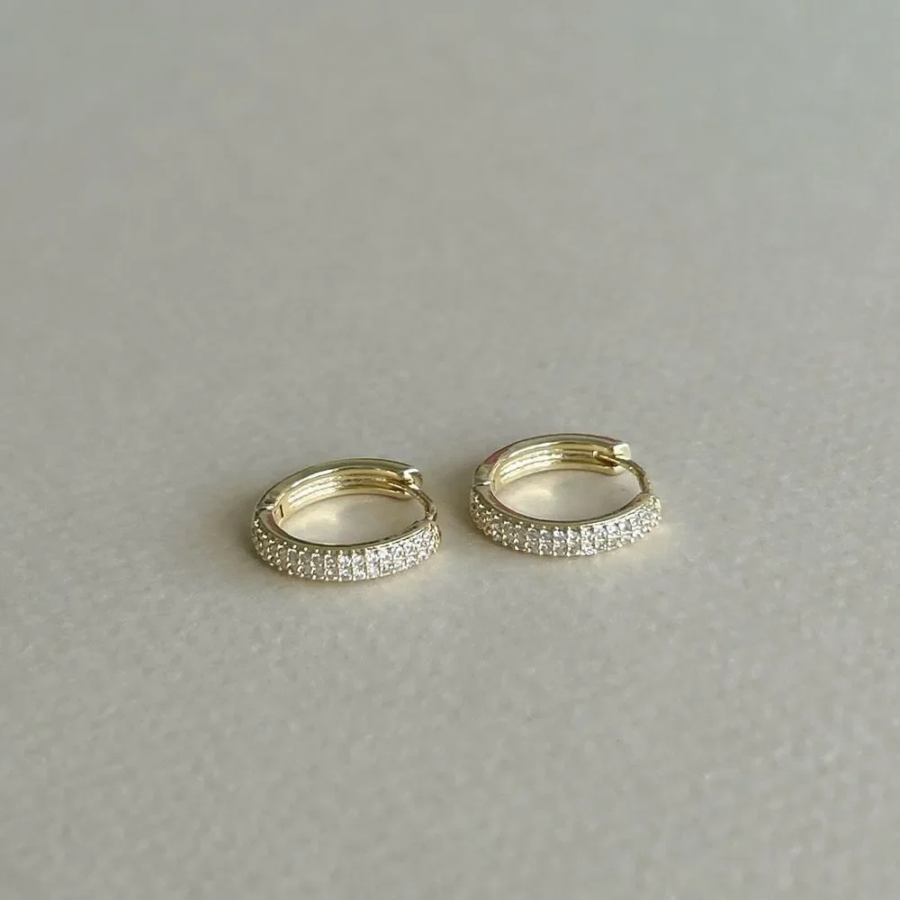 Gold Hoop Earrings M1356